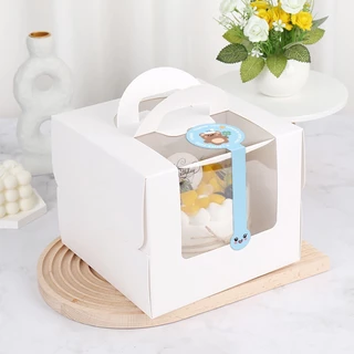 สติ๊กเกอร์ติดกล่องเค้ก สติ๊กเกอร์คาดกล่อง Sticker Cake box ชุด 50-100 ดวง