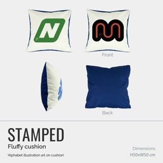 หมอนอิง ปริ้นลายตัวอักษร CUSHION ( STAMPED )