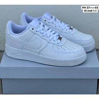 AIR FORCE AF1 รองเท้าผ้าใบไนกี้แอร์ฟอร์ซวันสีขาวรองเท้าคลาสสิกสีขาวล้วนรองเท้าวิ่งรองเท้าผู้ชายรองเท้าผู้หญิงรองเท้🔥💥