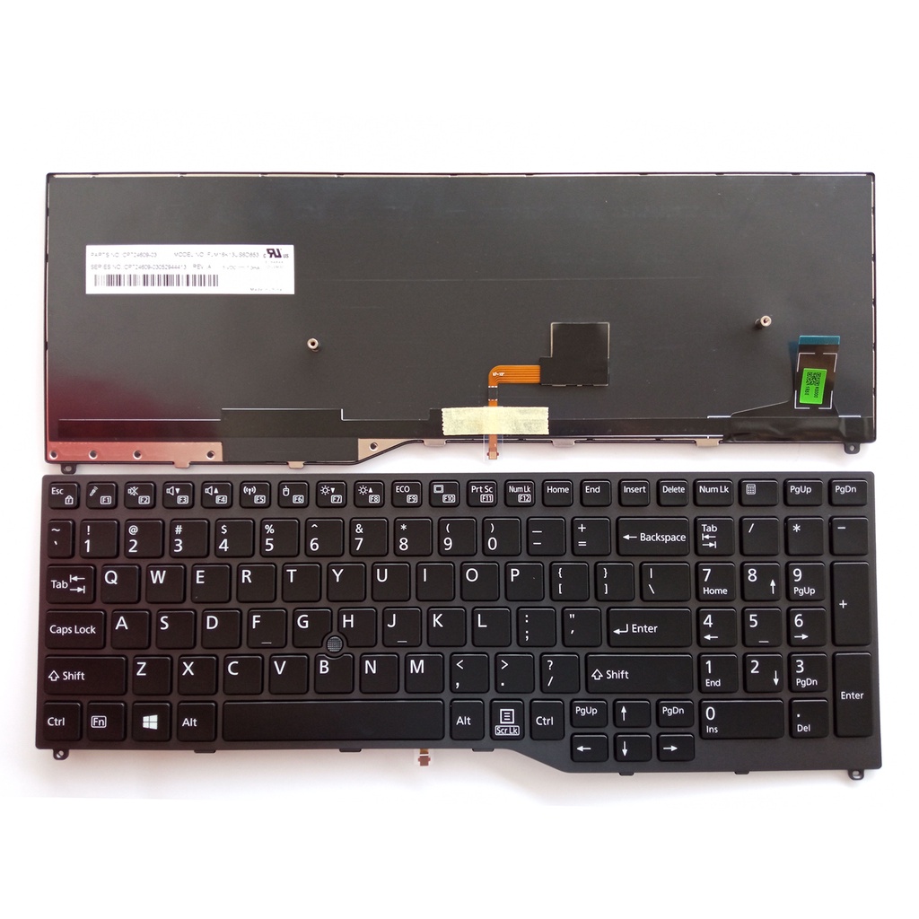 ใหม่สําหรับ Fujitsu Lifebook E458 E558 E459 U757 U758 E559 U7510 U7512 7U15A1 คีย์บอร์ดพร้อมจุด