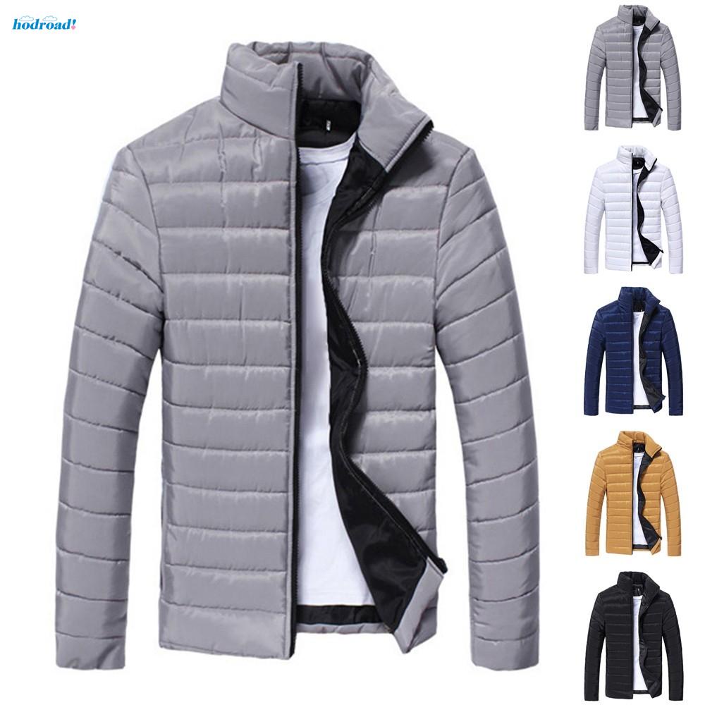 【HODRD】Men Winter Warm Down Jacket Puffer Coat Stand Collar Zipper Ultralight Outwear brand new and high quality【Fashion】 #4