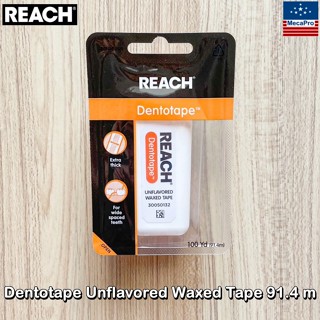 REACH® Dentotape Unflavored Waxed Tape 91.4 m รีช ไหมขัดฟัน เคลือบแว็กซ์