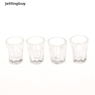 [Jettingbuy] โมเดลแก้วเรซิ่นใส ขนาดเล็ก สําหรับตกแต่งบ้านตุ๊กตา 4 ชิ้น ต่อชุด