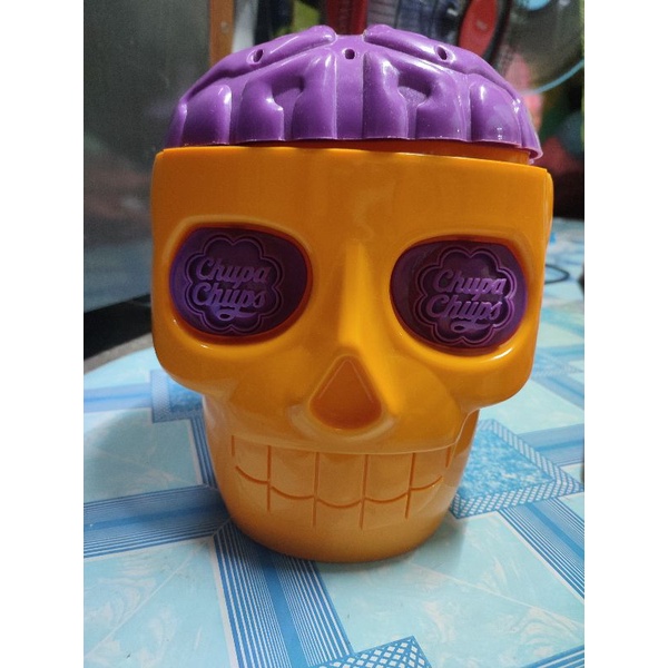 พร้อมส่ง✓หัวกะโหลก จุ๊ปปาจุ๊ป Chupa Chups 3D Skull : จูปาจุ๊ปส์ ขนาดใหญ่  สภาพดี