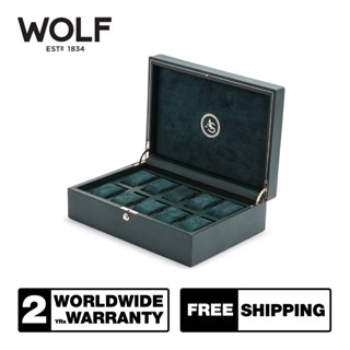 กล่องใส่นาฬิกา WOLF1834 รุ่น ANALOG/SHIFT VINTAGE COLLECTION 10 PIECE WATCH BOX (GREEN)