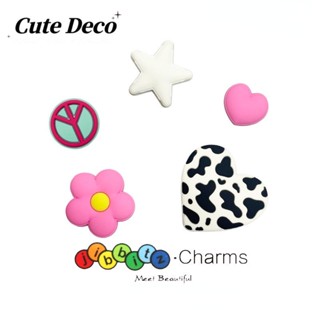 【Cute Deco】กระดุมรูปดาวห้าแฉกน่ารัก (6 แบบ) ถั่วเหลือง / ถั่วส้ม / จี้กระดุม Crocs / รองเท้า Jibbitz Croc น่ารัก / วัสดุเรซิน เสน่ห์ สําหรับอุปกรณ์เสริมรองเท้า