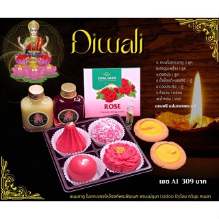 เทศกาลดีปาวลี Diwali  เซตไหว้ขอพระแม่ลักษมี มอบพระแม่ทองลงสี