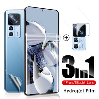 3In1 Front Back Hydrogel Film For Xiaomi 12T Pro 5G Lens Screen Protector Xiomi Redmi K50 Ultra Mi 12T 12 T Pro Xiaomi12T 5G Camera Glass