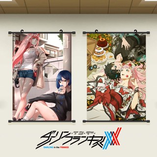 โปสเตอร์ผ้า ลายอนิเมะ Darling in the FRANXX 002 ZERO TWO ขนาด 20x30 ซม. สําหรับตกแต่งบ้าน