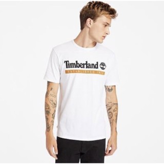 ⏸TIMBERLAND MENS ESTABLISHED 1973 LOGO T-SHIRTS เสื้อยืดคอกลมแขนสั้นแบรนด์