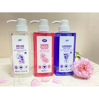 Boots hand wash สบู่เหลว ล้างมือ pH balance 3 กลิ่น ให้เลือก ขนาด 485 ml. ออร์คิด ลาเวนเดอร์ ซากุระ สินค้าใหม่ พร้อมส่ง