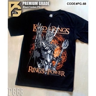 PG 68 Rings of Power เสื้อยืด หนัง นักร้อง เสื้อดำ สกรีนลาย ผ้านุ่ม PG T SHIRT S M L XL XXL