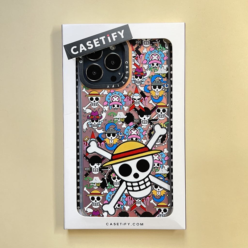 Casetify X เคสโทรศัพท์มือถือ PC แข็ง ขอบ TPU ลายโลโก้วันพีช BIG สําหรับ IPhone 14 Pro MAX 14 Plus 13 Pro MAX 12 Pro MAX 11 Pro MAX XS MAX XR X