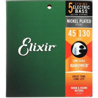 สายเบส 5 สาย Elixir Nickel strings