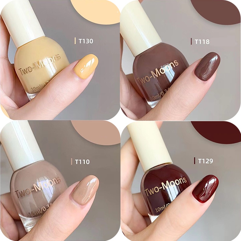 พร้อมส่ง Two-moons ของแท้ ยาทาเล็บ สีทาเล็บกึ่งเจล ขนาด10ml*1 ไม่ต้องอบ สีสวย แห้งไว รุ่นใหม่ t1 you
