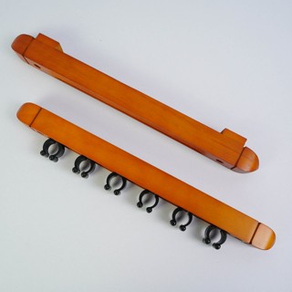 Wall Cue Rack Clip 6 Cues Maple