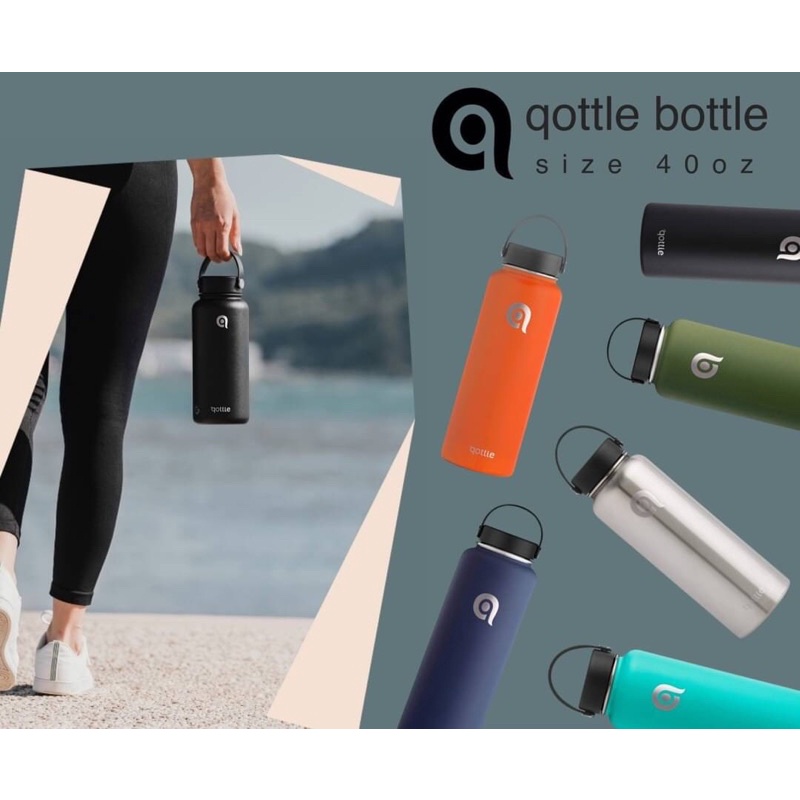 Qottle cylinder 40oz กระบอกแทงค์สแตนเลสฝาหิ้ว