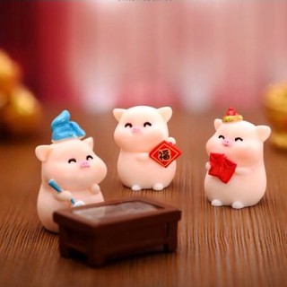 ุหมูน้อยน่ารักมงคล มั่งมี ขนาด 2.5 x 3.9 ซม. (ราคา/ชุด)งานแต่งสวน แต่งบ้าน ของสะสม สวนถาด ไม้โขด บอนไซ พร็อพถ่ายรูป