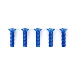 [ชุดแต่งรถบังคับ] TAMIYA 53774 OP.774 3x12mm Countersunk Hex Head Screw/blue (5pcs.) ชุดแต่งทามิย่าแท้ rc