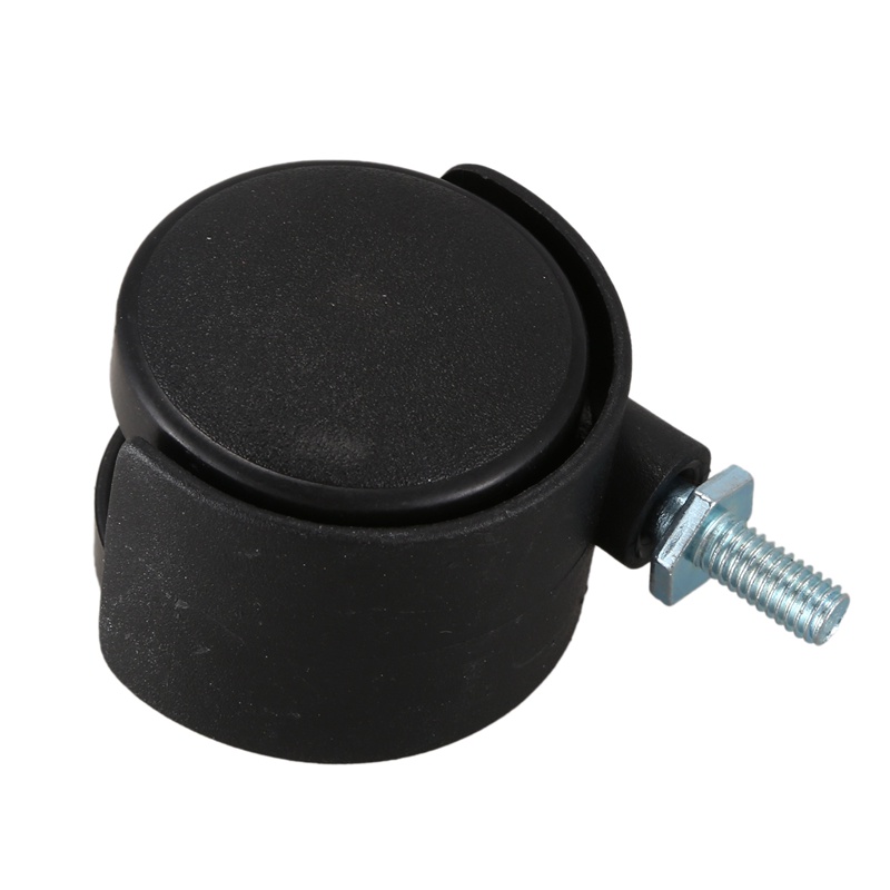 6mm Threaded Stem 40mm Dual Wheel Rotatable Caster สีดํา ราคา ถูกที่สุด ดีลบีเคเค แกลเลอรีภาพที่ 5