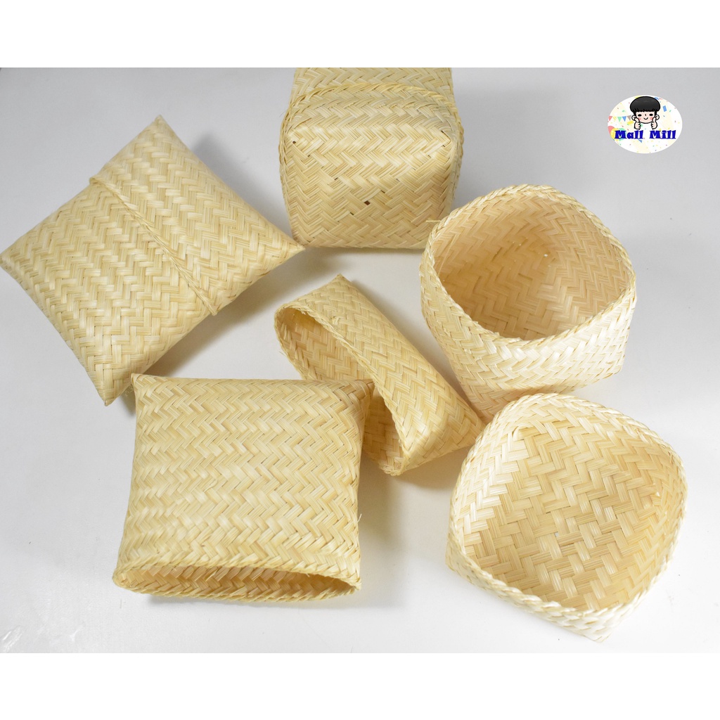 กระติ๊บ ข้าวเหนียว กล่องข้าว จักสาน สมุก กระแตบขนาดเล็ก ใส่ของชำร่วย กระติ๊บข้าวเหนียว