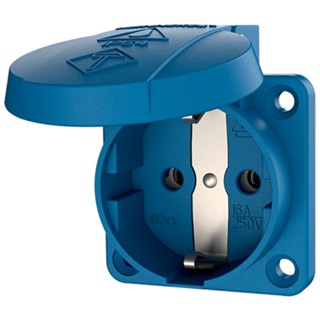 MENNEKES 11031 blue ปลั๊กตัวเมียฝัง รุ่น SCHUKO (2P+E) 16A 230V IP54 (Panel mounted socket SCHUKO® 11031)
