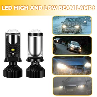 2X White H4 Mini LED Projector Lens Headlight Bulbs Car Hi/Lo Beam Lamp