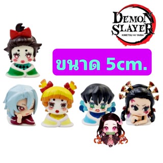 โมเดล Kimetsu no Yaiba ดาบพิฆาตอสูร ย่านเริงรมณ์ ท่านอน เซ็ท5ตัว ขนาด5cm.