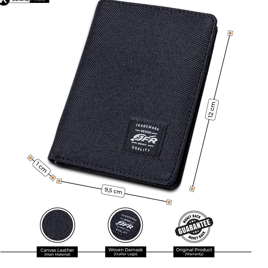 [myDaily.id] JFR Canvas Mens Wallet Canvas 3/4 Fold Wallet - JP11