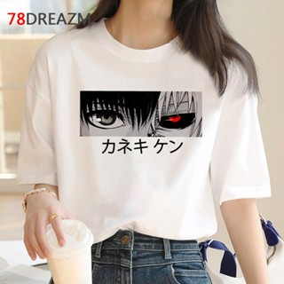 เสื้อยืดสวยๆ โตเกียวปอบ Kaneki เคน tshirt ชายน่ารักน่ารักญี่ปุ่นพิมพ์กราฟิกที ulzzang เสื้อยืดฤดูร้อนด้านบนเสื้อผ้าคู่