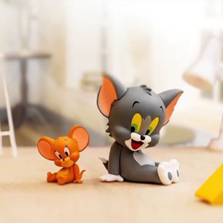 ตุ๊กตาฟิกเกอร์ Tom &amp; Jerry I Love Cheese Mystery Box Cat and Mouse น่ารัก สําหรับตกแต่งรถยนต์