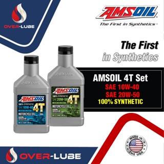 น้ำมันเครื่องมอเตอร์ไซค์สังเคราะห์ AMSOIL Formula 4T Performance Synthetic 10W-40,20W-50 API SNMA/MA2