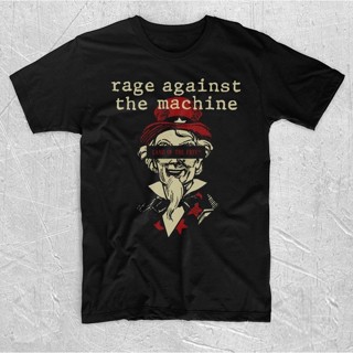 เสื้อยืด พิมพ์ลาย Band RAGE AGAINST THE MACHINE LAND OF THE FREE