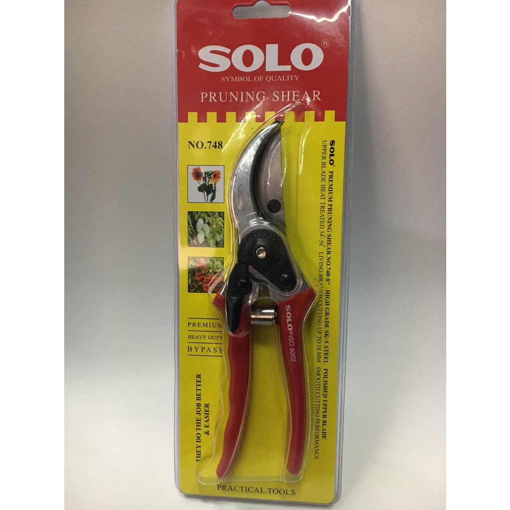 SOLO กรรไกรตัดกิ่้ง กรรไกรตัดกิ่งแบบมือ SOLO  รุ่น 748 ของแท้ 100% Made in taiwan
