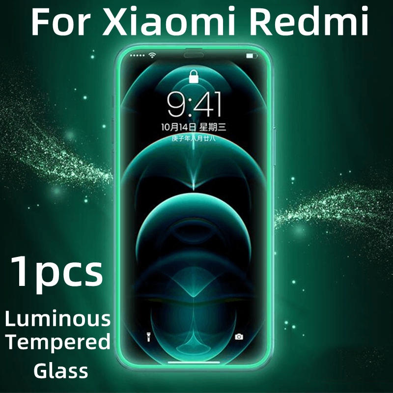 ฟิล์มกระจกนิรภัยกันรอยหน้าจอ แบบเรืองแสง สําหรับ Redmi 9 9C 9T 10 10C Note 7 8 9 10 10S 11 11S 9S Pro XiaoMi 10T 11T Pro 11 Lite POCO M