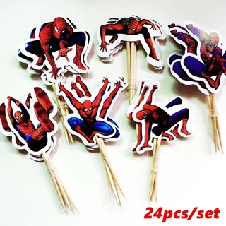 ตัวละครธีม Spider Man Avenger สําหรับตกแต่งเค้กวันเกิด