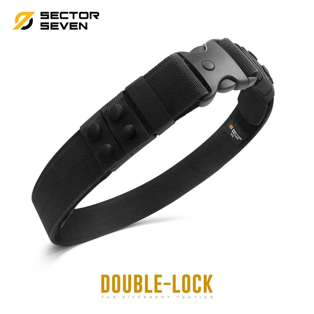 【SECTOR SEVEN】 เข็มขัดสนาม หัวดับเบิ้ลล็อค ล็อค 2 ชั้น Double-Lock สำหรับสาย Tactical รับน้ำหนักอุปกรณ์เสริมได้ดี