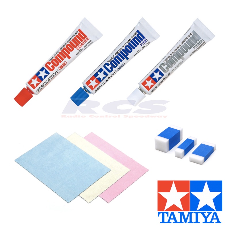TAMIYA MODELING WAX, COMPOUND, COMPOUND APPLICATOR & POLISHING COMPOUND SPONGES 87036 87068 87069 87070 87090 87192