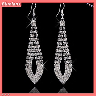 ต่างหูตะขอห้อยระย้ายาว Rhinestone Tassels ค๊อกเทลปาร์ตี้