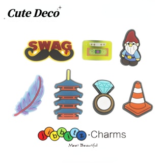 【Cute Deco】จี้รูปการ์ตูนน่ารัก (7 แบบ) สําหรับตกแต่งรองเท้า Crocs Jibbitz เรซิ่น