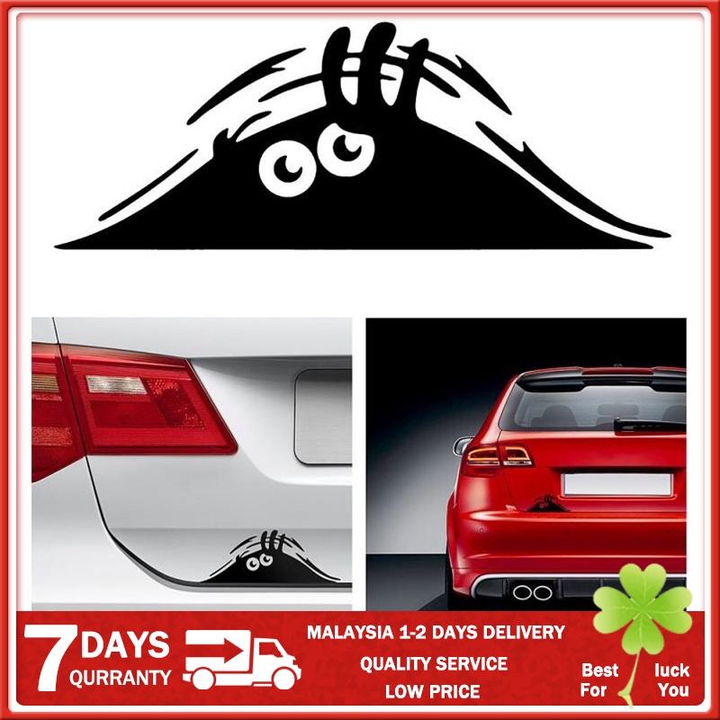Funny Peeking Monster Auto Car Walls Windows Sticker ใช้สําหรับหมวกกันน็อครถยนต์และรถจักรยานยนต์