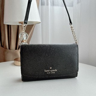 🆕️กระเป๋าKate Spade Crossbody Bag Small Flap Crossbody Black WLR00632