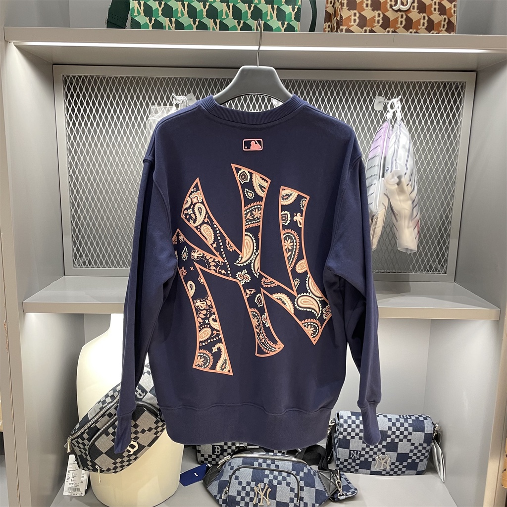 เสื้อกันหนาว ผู้ชาย และผู้หญิง โมเดลคู่ ตัวอักษร  ด้านหลังโลโก้ใหญ่ เม็ดมะม่วงหิมพานต์ ดอกไม้ เก่า ชุดหัวหลวม น้ําไม่ลง