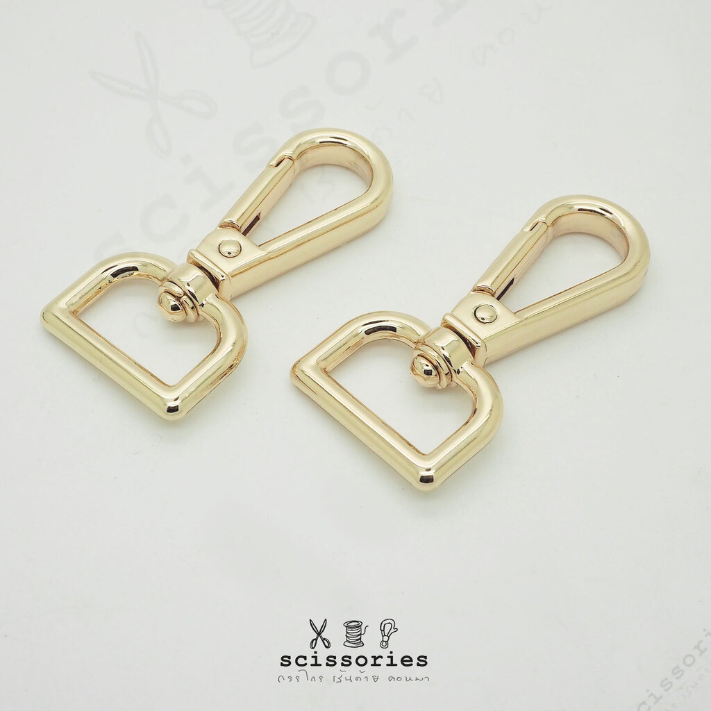 คอหมาเกี่ยว 2cm สีทอง 2 ตัว