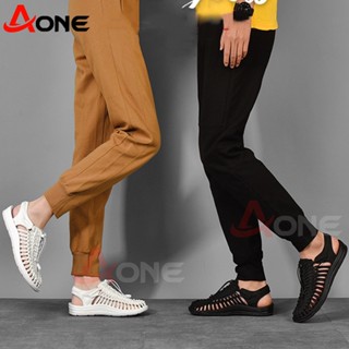 AONEMALL【🚀 กรุงเทพฯ พร้อมส่ง】  รองเท้า แตะ รัด ส้น สไตล์ men and women Sandal ชาย หญิง รองเท้าใหญ่ [จัดส่งรวดเร็วราคาถูก