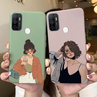 เคสโทรศัพท์มือถือ ซิลิโคน ลายการ์ตูนหัวใจ สําหรับ oppo A53 A53S 2020 A53S A 53 A53S 2020