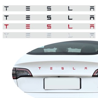 สติกเกอร์โลโก้ตัวอักษรภาษาอังกฤษ แบบเปลี่ยน สําหรับ Tesla model 3 model X model S/Y