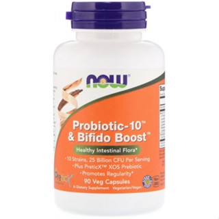 NOW Foods, Probiotic-10 &amp; Bifido Boost, 25 Billion, 90 Veg Capsules