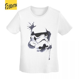 เสื้อทหาร เสื้อผ้าดิสนีย์ Trooper Space Star Wars สีน้ําผู้หญิงเสื้อยืดแขนสั้นวางเรือด้านบนเลดี้ฮาราจูกุเสื้อยืด