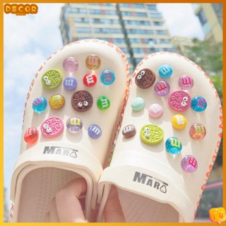 ตัวติดรองเท้า crocs jibbitz หัวเข็มขัดรองเท้า อะคริลิค ลายการ์ตูน แต่งขนเฟอร์ diy เครื่องประดับ สําหรับเด็กผู้หญิง